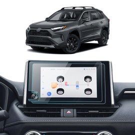 LANTU Car Screen Protector for 2023 2024 2025 Toyota Prius (LE/XLE/SE/XSE) Accessories Navigation Touchscreen Protector Film Tempered Glass HD Clear Anti-Glare 8''