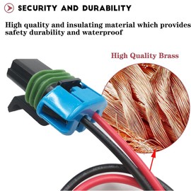 LIZAPUS Female and Male A/C Compressor Connector Pigtail Plug Harness Compatible with Freightliner Columbia. 2000-2020. SKI 4818, CO 4485C, SKI4417S, 4485SAN