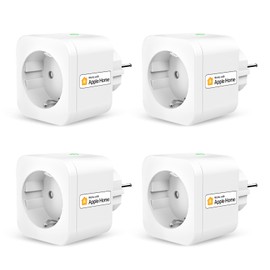 Refoss Smart Socket Works with Apple HomeKit, WiFi Socket with Consumption Measurement, Timer Socket with Remote Control, Electricity Meter Balcony Power Plant, with Alexa, Google, Pack of 4