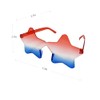 2PCS Star Shaped Sunglasses, Patriotic Rimless Design, Party Supplies