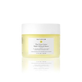 Naturium The Glow Getter Multi-Oil Body Butter, 232 mL | Rich Lotion & Moisturiser for All Skin Types, Shea Butter, Glycerin & Squalane, Vanilla & Coconut Scent, Vegan & Cruelty-Free