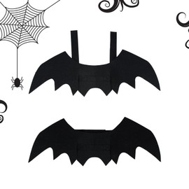 Vavious - Disfraces de Halloween para perros y gatos, alas de murciélago, negro, talla M