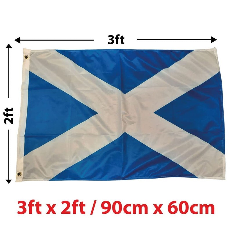 NWFlags Outdoor Heavy Scotland Flag 3ft x 2ft 110d Knitted