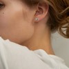 Hypoallergenic Silver Love Knot Stud Earrings for Women, Sterling Silver
