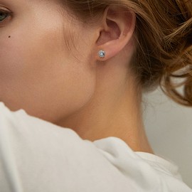 Hypoallergenic Silver Love Knot Stud Earrings for Women, Sterling Silver