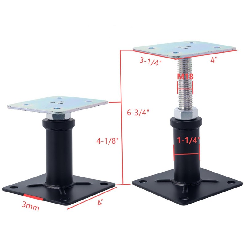 YMSZGBZG 8 Pack Adjustable Floor Jack,Mini Screw Jack,Telescoping Jack for