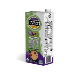 Oregon Chai Caffeine Free Chai Tea Latte Concentrate 32-Ounce Boxes (Pack of 6), Liquid Chai Tea Concentrate, Decaffeinated Spiced Black Tea For Home Use, Café, Food Service(Packaging may vary)