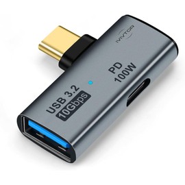 IVIVTOR USB C 2-in-1 Adapter - USB C to USB 3.2 OTG Splitter with 100 W Quick Charge for Laptop Tablet Phone