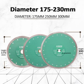 FACHLICH Diamond Porcelain Saw Blade - 12" Tile Blade 300MM Ceramic Cutting Disc with X Teeth Turbo Mesh Rim,for Ceramic Tile Porcelain Granite Marbles