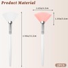 Facial Fan Brushes Set of 6- Pink & White, Soft