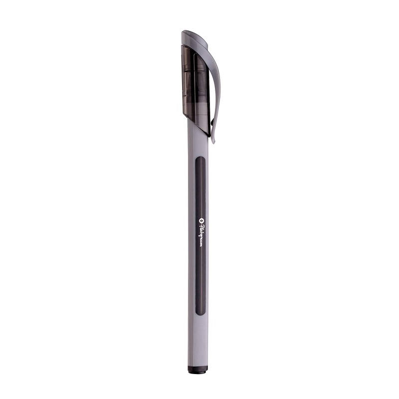 Platignum S-Tixx Black Ballpoint Pen [Pack of 12] Soft Grip