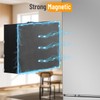 Allinside Magnetic Plastic Wrap Dispenser with Cutter and Labels, Aluminum