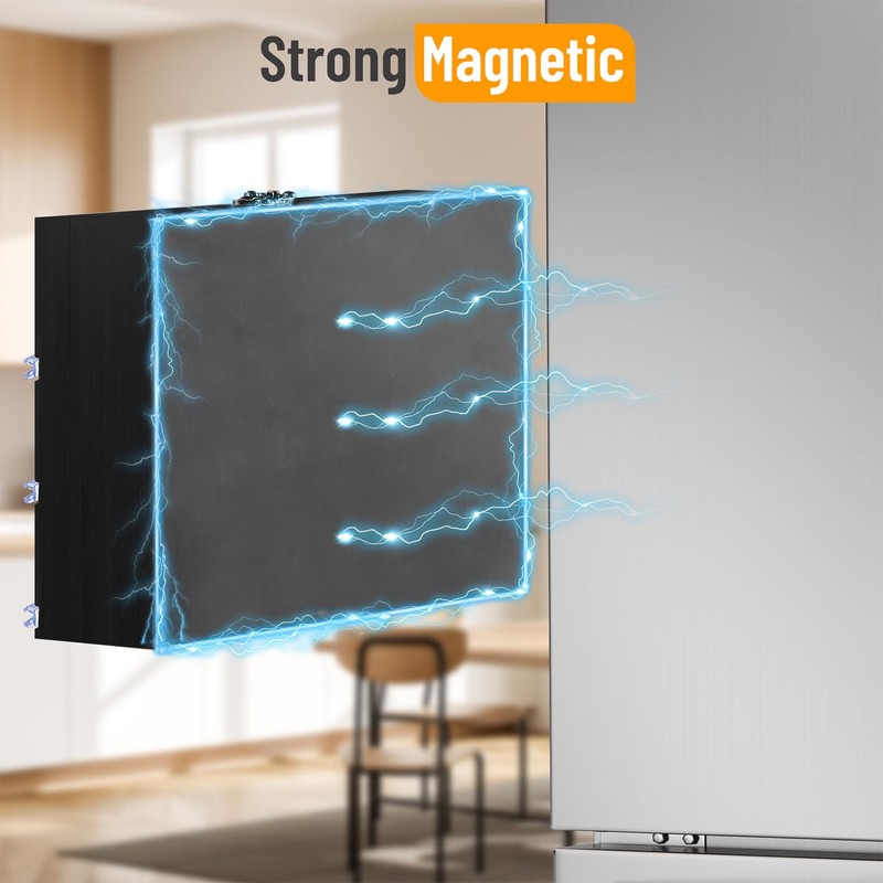Allinside Magnetic Plastic Wrap Dispenser with Cutter and Labels, Aluminum
