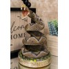 Realistic Ferocious Attacking Diamondback Rattlesnake in Coiled Posture Figurine