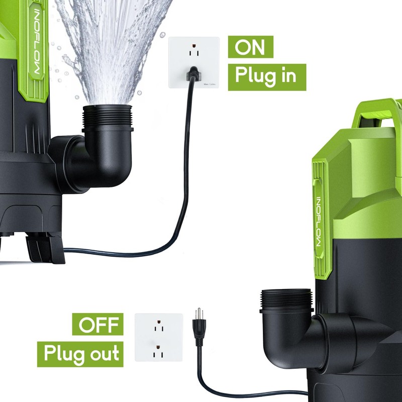 InoFlow Sump Pump 3/4 HP 3430GPH Submersible Water Pump with