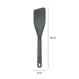 Zyliss E980236 Easy Lift Turner, Sustainable Wheatstraw/Silicone, Spatula for Cooking, Non Stick, Heat Resistant Silicone Head, Beluga Grey, 11.8" x 23.", Dishwasher Safe, 5 Year Guarantee