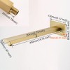 RANDOM 16 Inch Brushed Gold Shower Arm with Flange and
