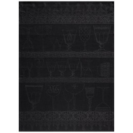 Le Jacquard Français 27079 Glass Cloth Cristal Onyx 60 x 80 cm Linen