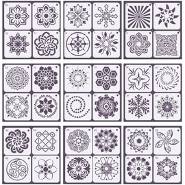 Mandala Stencils, 36PCS Reusable Mandala Stencil Painting Templates Various Painting Stencils Craft Stencil DIY Crafts Decoration for Home Decor Crafts