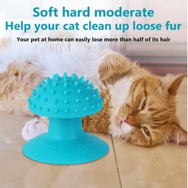 ONLYmiu miu 3-Pack Cat Scratcher | Cat Self Groomer Remove Loose Fur, Cat mint massager,Cat scratcher Cat Massage Combs for Short Long Fur Cats, Kitten Massager Cat Brushes, blue、pink、grey