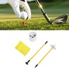 Practice Golf Hole Pole Cup Flag Stick Detachable 2 Section