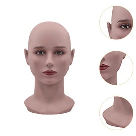 MagiDeal Bald Mannequin Head Training Head Smooth Surface Lightweight Stable Wig Display Holder Hairpieces Display Stand for Hairs Wig
