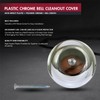SUPPLY GIANT Bell Cleanout Cover, 9-1/4-Inch, Plastic Chrome, 9-1/4