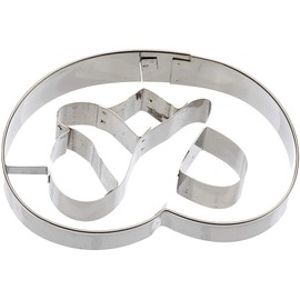 Staedter Embossing Pretzel Shape Cookie Cutter, Stainless Steel, Silver, 8 x 30 x 30 cm