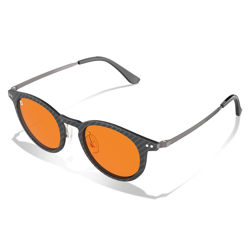 ANYLUV Blue Light Glasses Men, Stylish Square Carbon Fiber Eyewear,