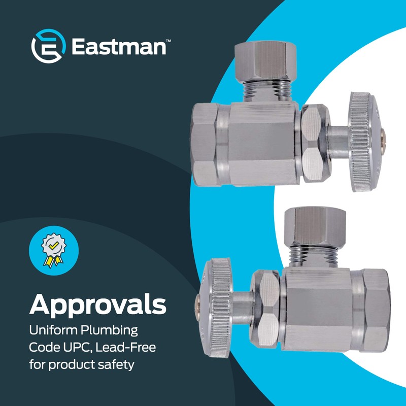 Eastman 1/2 Inch FIP x 3/8 Inch OD Compression Multi-Turn