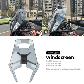 RUNNING PANTHER Windshield Deflectors for 390 790 890 ADV Adventure 2019-2022, Motorcycle Acrylic Front Wind Shield Air Deflector Windscreen Visor Accessories for 390 790 890 ADV 2020 (Smoke Gray)