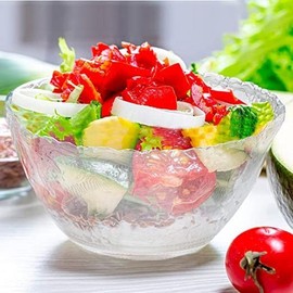 S.G Premium Quality Plastic Punch Bowl - 2 Gallon Clear Plastic Punch Bowl - Embroidered Design 8 Quart Serving Bowl. (Punch Bowl Only)