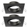 ledscom.de 2 pcs. recessed Ceiling Frame RIR, Angular, swivelling, Black
