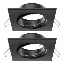 ledscom.de 2 pcs. recessed Ceiling Frame RIR, Angular, swivelling, Black matt