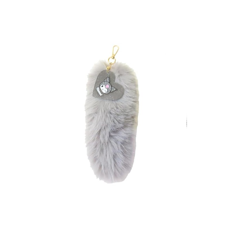 Kamio Japan Sanrio Chromi Key Ring Fur Key Chain/Gray