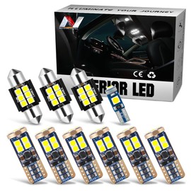 NUVISION LIGHTING 10 Pcs Dome Light LED Car Interior Bulb Kit Compatible With 09-15 Pilot, 194 (6B) DE3175 (3F) 74 (1D), Car Dome Glove Box License Plate Map Cargo Light, IN-LED-KIT-039