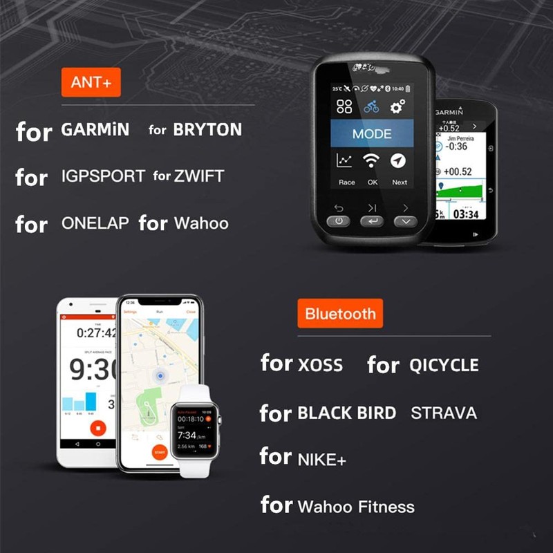 Cycle Computer Cadence and Speed Wireless Dual Module Sensor Bluetooth