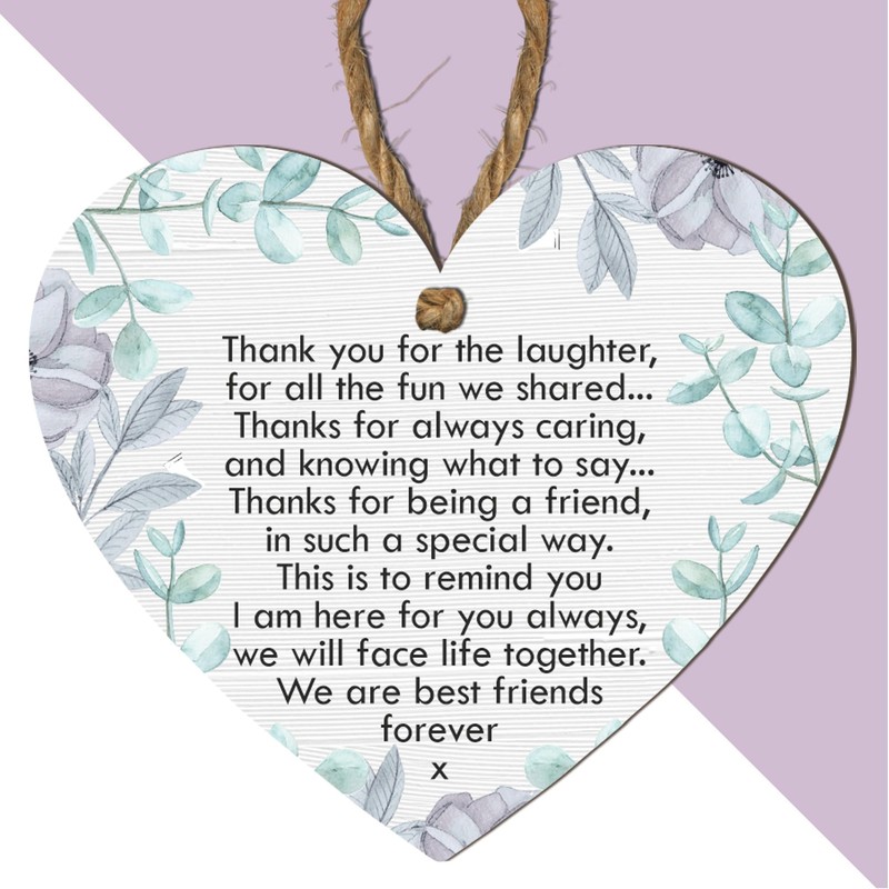 Thank You for the Laughter Heart Plaque | Sentimental Friendship