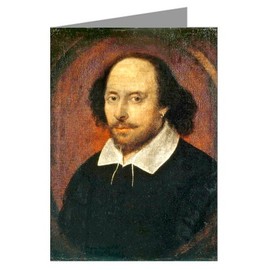 Traditional Chandos Portrait of William Shakespeare by John Taylor, Greeting Card Set