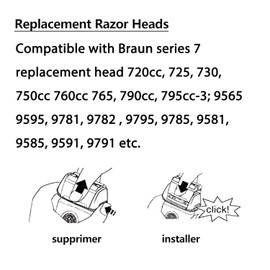 70S Replacement Head Compatible with Braun Series 7 Electric Shaver