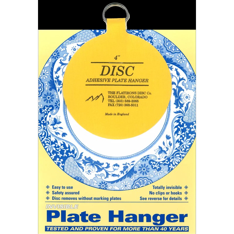 The Original Disc Adhesive Plate Hangers Set of 4x4"