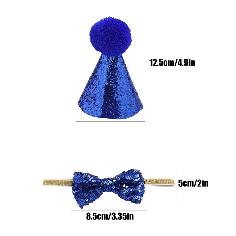 Pet Hat and Bow Tie, 2pcs/Set Dog Cat Birthday Cap
