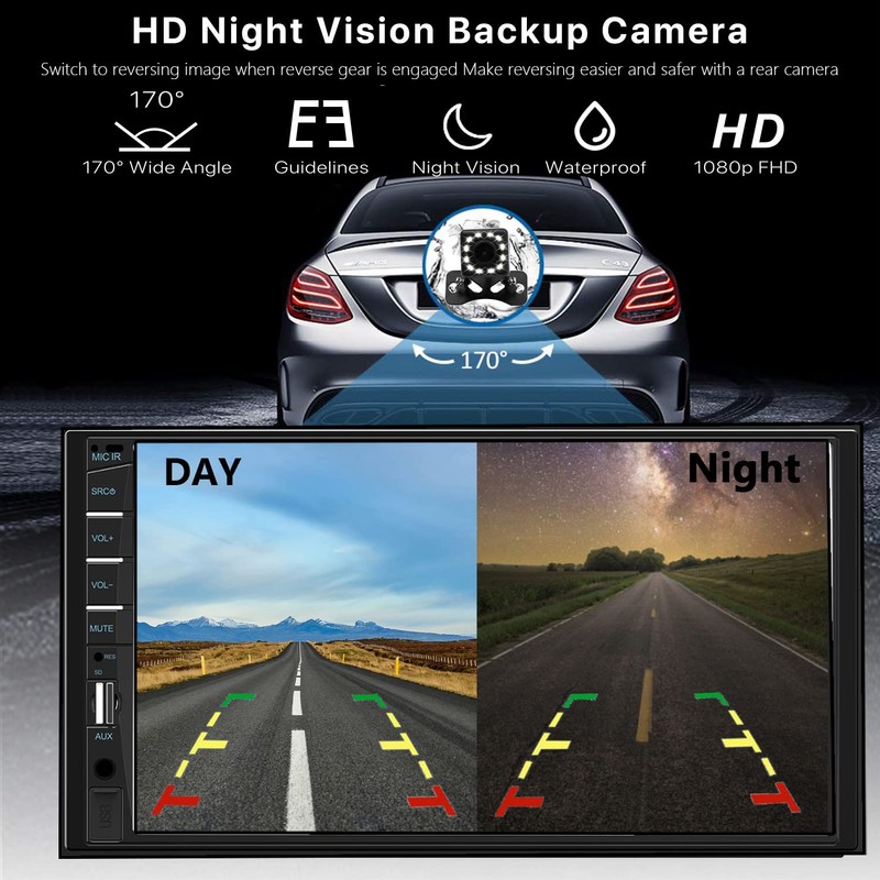 Naifay Car Stereo Double Din Radio with Bluetooth, Car Radio
