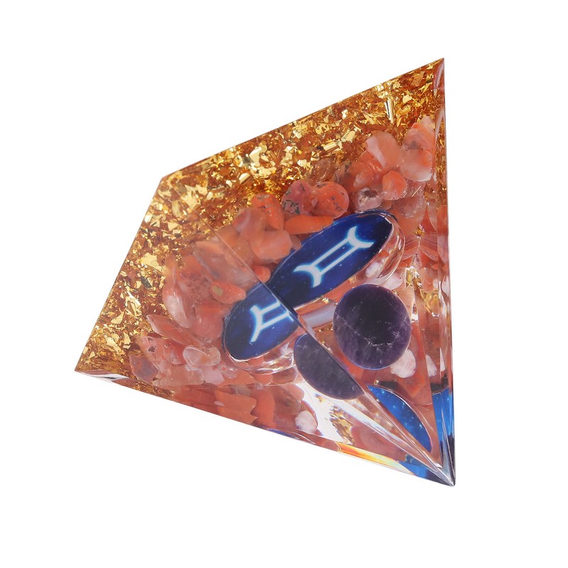 Constellation Pyramid Stone for Positive Energy Reduce Stress Chakra Resin