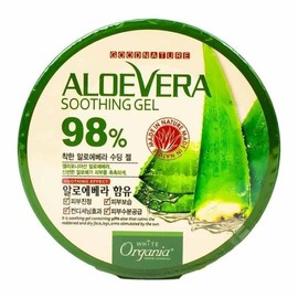 Meoncell Good Aloe Vera White Organia Soothing Gel 98 Pay Skin Calming Moisturizing Moisture Large Capacity Cream Tan Protection / 메온셀 착한 알로에 베라 화이트 오가니아 수딩 젤 98 페이 피부 진정 보습 수분 대용량 크림 탄 보호