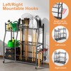 Garden Tool Organizer with Wheels for Garage, Freestanding Garage Tool