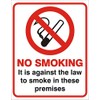 No Smoking Sign Sticker - It is illegal to smoke