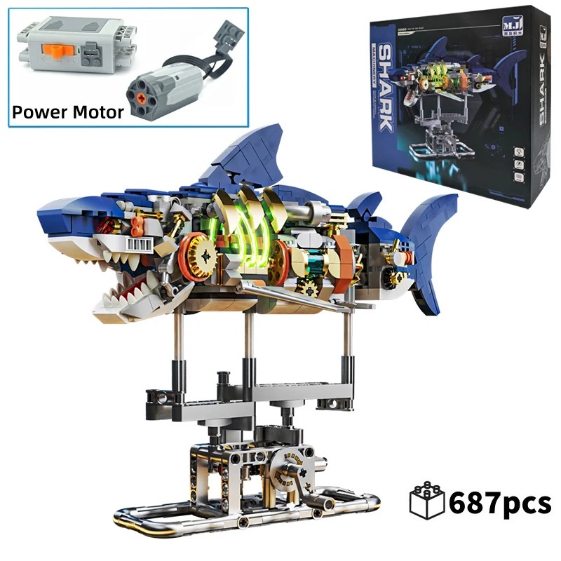 Mechanical Sea Animal Building Blocks for DIY Construction – Motorized