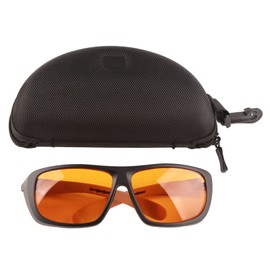 BORDSTRACT Laser Safety Glasses, Industrial Plastic Eye Protection Glasses for Fibreglass Projects with a Wavelength of 190-500Nm(Black)