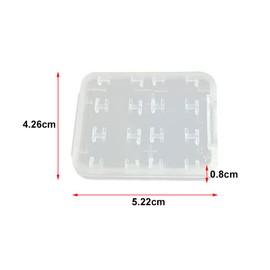 Memory card cases, storage box, memory card protective box, memory card storage, transparent SD card case, SD card case, TF card case, SIM card box, for SD MMC MicroSD, pack of 6